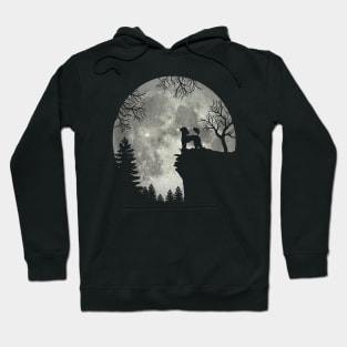 Poodle Dog And Moon Scary Halloween Hoodie